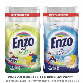 Proszek do prania DELUXE ENZO 2 x 9,1 kg = 260 prań HURTOWNIA